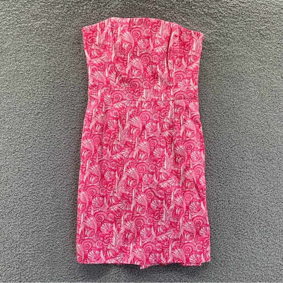 Vineyard Vines Dresses & Skirts - Vineyard Vines Pink Strapless Shells Allover Dress